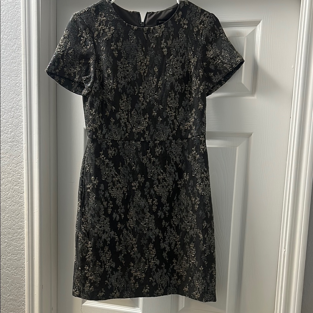 Elegant Silver Black and Gold Banana Republic Dress
